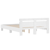 Bed Frame without Mattress White 150x200 cm - Close-Up Angle