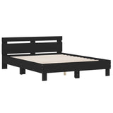 Bed Frame without Mattress Black 150x200 cm - Side View