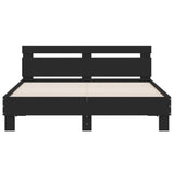 Bed Frame without Mattress Black 150x200 cm