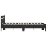 Bed Frame without Mattress Black 150x200 cm - Rear View