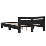 Bed Frame without Mattress Black 150x200 cm