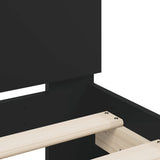 Bed Frame without Mattress Black 150x200 cm - Low Angle