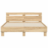 Bed Frame without Mattress Sonoma Oak 150x200 cm - 45-Degree Angle