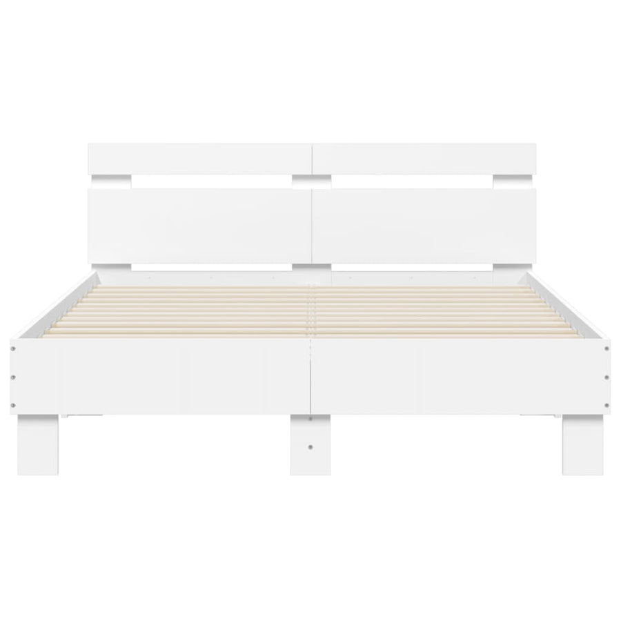 Bed Frame without Mattress White 135x190 cm