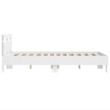 Bed Frame without Mattress White 135x190 cm - Rear View