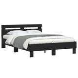 Bed Frame without Mattress Black 135x190 cm - Top-Down View