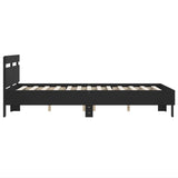 Bed Frame without Mattress Black 135x190 cm - Rear View