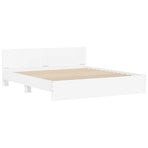 Bed Frame without Mattress White 183x203 cm King