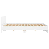 Bed Frame without Mattress White 183x203 cm King