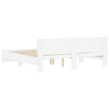 Bed Frame without Mattress White 183x203 cm King