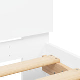 Bed Frame without Mattress White 183x203 cm King - Low Angle