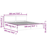 Bed Frame without Mattress White 183x203 cm King - Extra Image