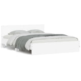 Bed Frame without Mattress White 150x200 cm - Front View