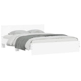Bed Frame without Mattress White 150x200 cm - Side View
