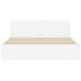 Bed Frame without Mattress White 150x200 cm