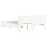 Bed Frame without Mattress White 150x200 cm
