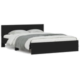 Bed Frame without Mattress Black 150x200 cm - Front View