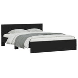 Bed Frame without Mattress Black 150x200 cm - Side View