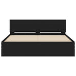 Bed Frame without Mattress Black 150x200 cm