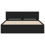 Bed Frame without Mattress Black 150x200 cm - 45-Degree Angle