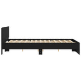 Bed Frame without Mattress Black 150x200 cm - Rear View