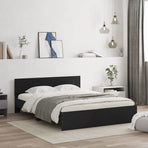 Bed Frame without Mattress Black 150x200 cm