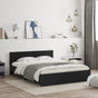 Bed Frame without Mattress Black 150x200 cm