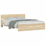 Bed Frame without Mattress Sonoma Oak 150x200 cm - Side View