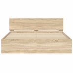 Bed Frame without Mattress Sonoma Oak 150x200 cm