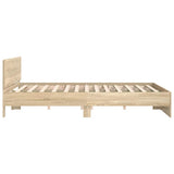Bed Frame without Mattress Sonoma Oak 150x200 cm - Rear View