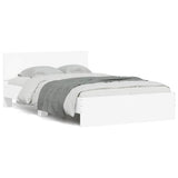 Bed Frame without Mattress White 135x190 cm - Front View