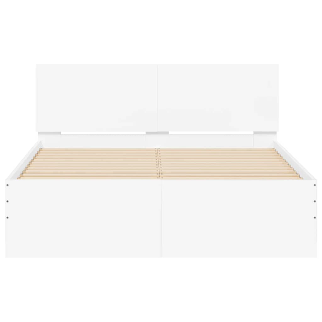 Bed Frame without Mattress White 135x190 cm