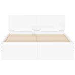 Bed Frame without Mattress White 135x190 cm