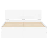 Bed Frame without Mattress White 135x190 cm - 45-Degree Angle