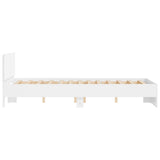Bed Frame without Mattress White 135x190 cm - Rear View