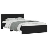 Bed Frame without Mattress Black 135x190 cm - Side View