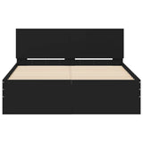 Bed Frame without Mattress Black 135x190 cm - 45-Degree Angle