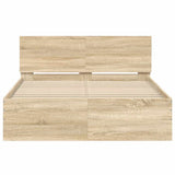 Bed Frame without Mattress Sonoma Oak 135x190 cm - 45-Degree Angle