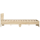Bed Frame without Mattress Sonoma Oak 135x190 cm - Rear View