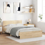 Bed Frame without Mattress Sonoma Oak 135x190 cm