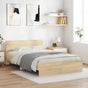 Bed Frame without Mattress Sonoma Oak 135x190 cm