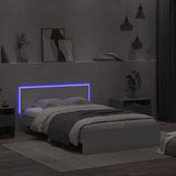 Bed Frame with LED without Mattress White 135x190 cm - Top-Down View