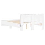 Bed Frame with LED without Mattress White 135x190 cm - Extra Image