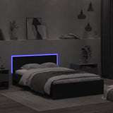 Bed Frame with LED without Mattress Black 135x190 cm - Top-Down View