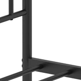 Metal Bed Frame without Mattress with Headboard Black 90x190 cm - Extra Image
