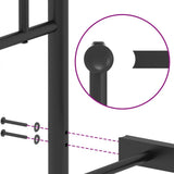Metal Bed Frame without Mattress with Headboard Black 90x190 cm - Extra Image