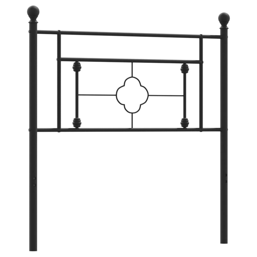 Metal Replace Headboard Black 90 cm