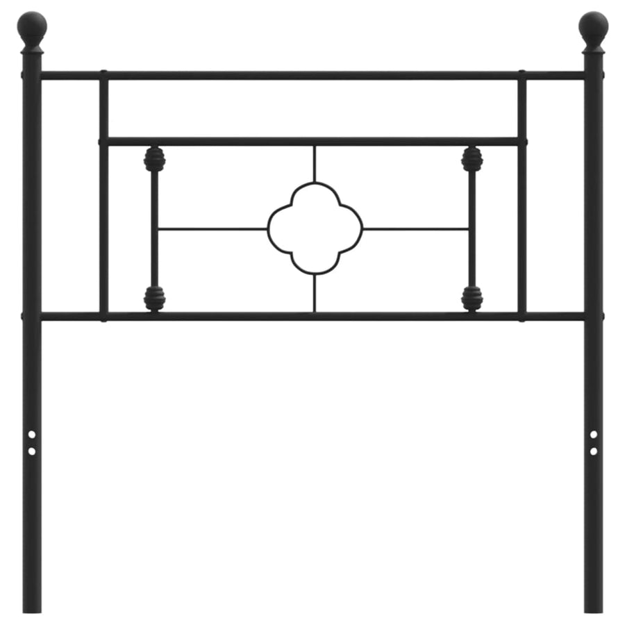 Metal Replace Headboard Black 90 cm