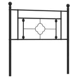 Metal Headboard Black 90 cm - 45-Degree Angle