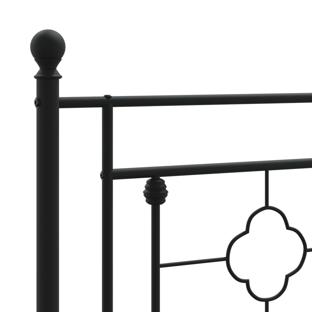 Metal Replace Headboard Black 90 cm